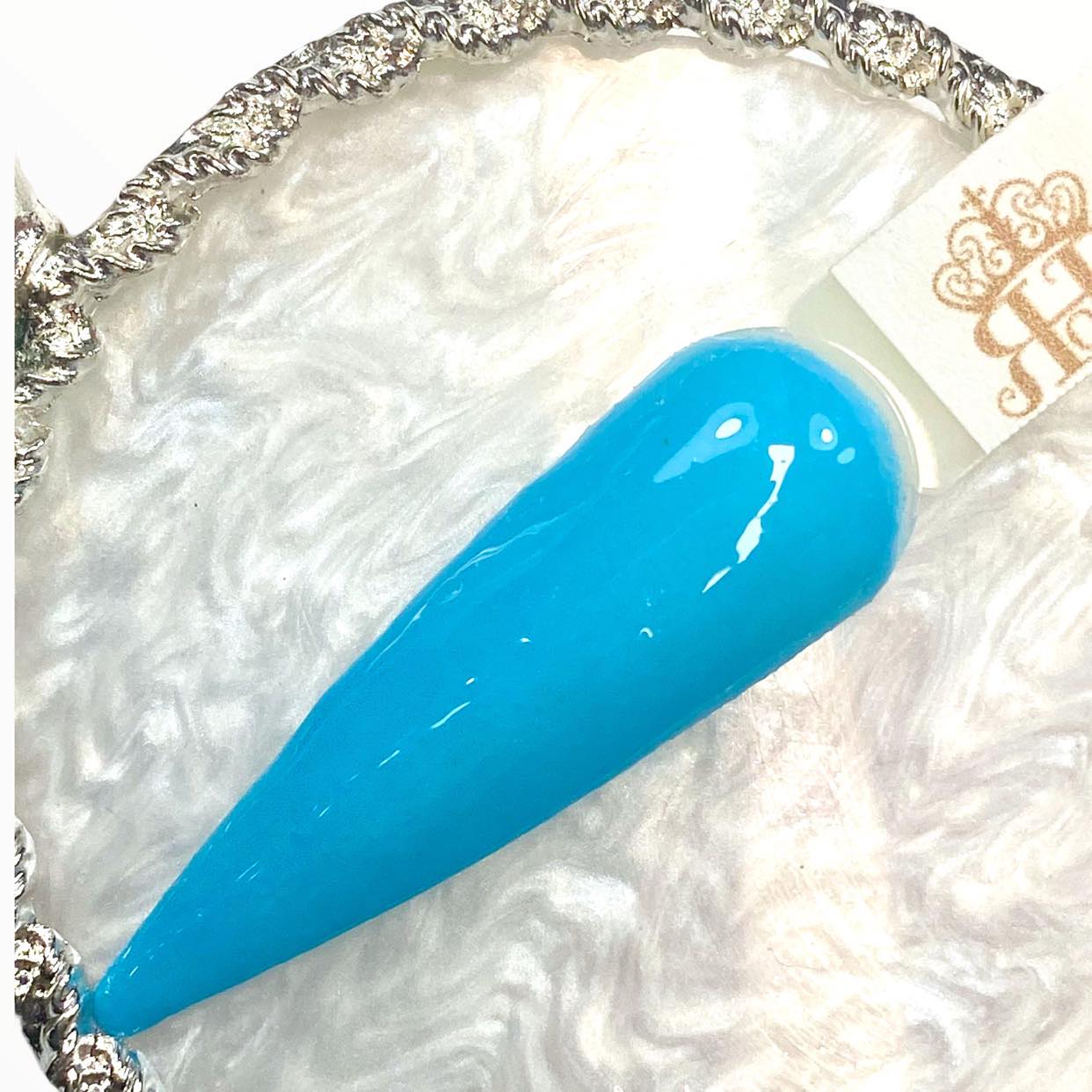 Solid blue dip powder