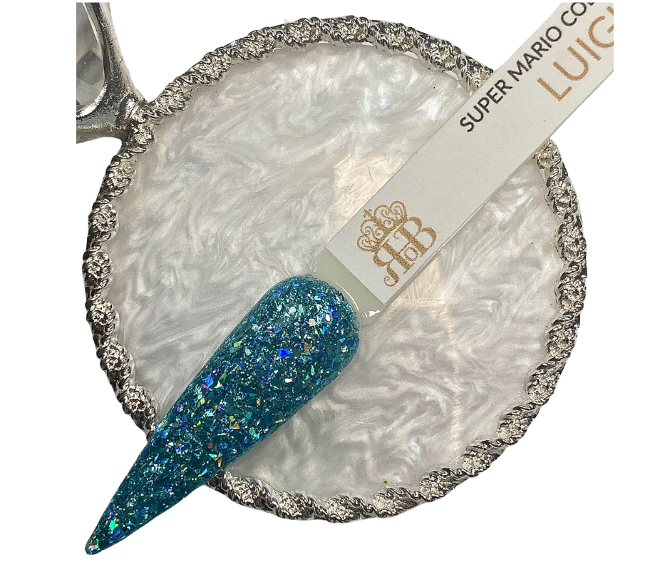 Teal Glitter Dip Powder