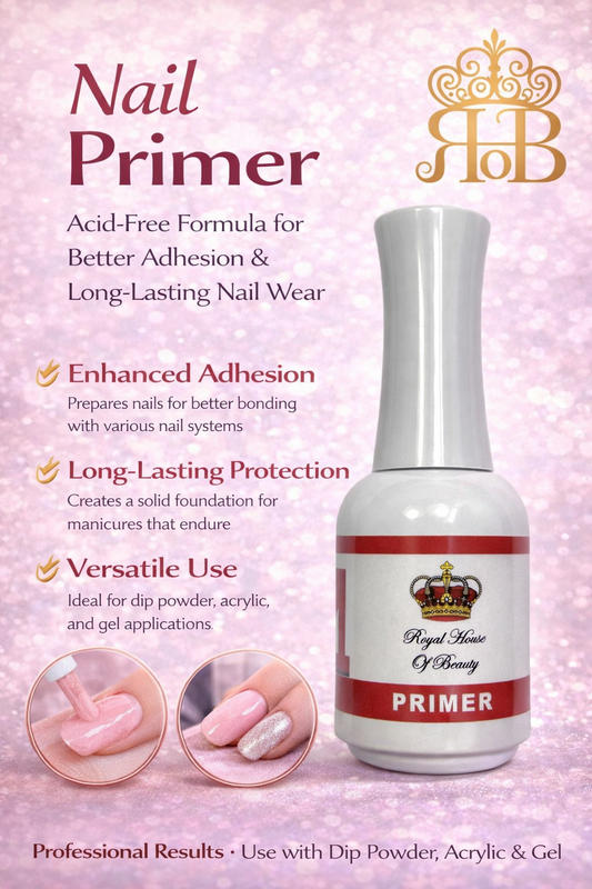 4-in-1 Acid-Free Nail Prep Bond & Primer System For Nail Polish, Acrylics, Dip Powder Sytem, Gel Manicures, Builder Gels, 15 ml Bottle, Prosfessional And At Home Use.