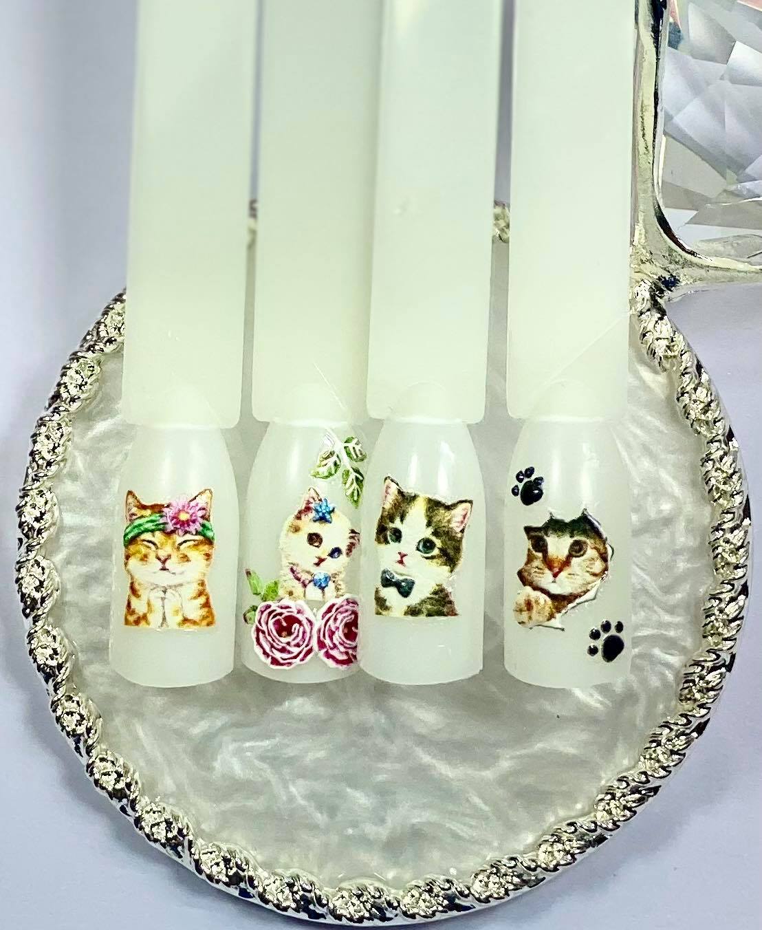 5D Cat Nail Stickers