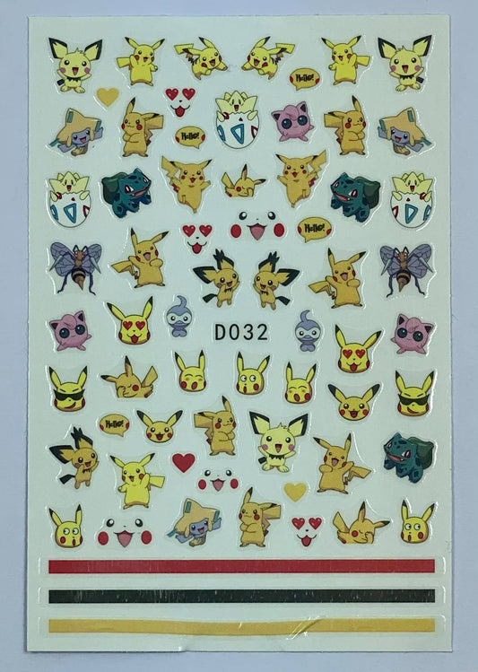 Pokemon Nail Stickers