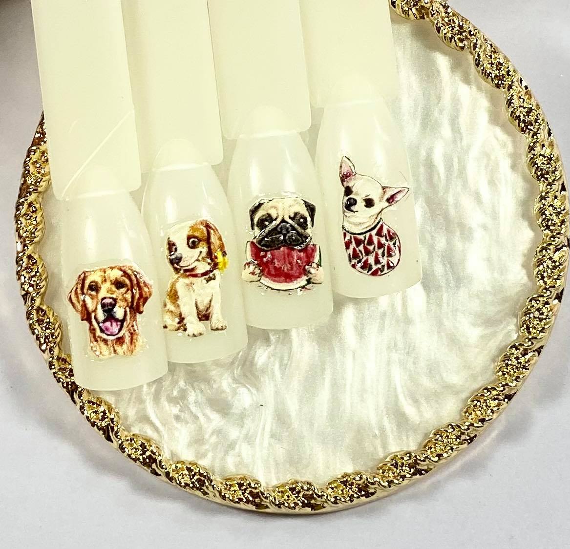 5D Dogs Nail Stickers