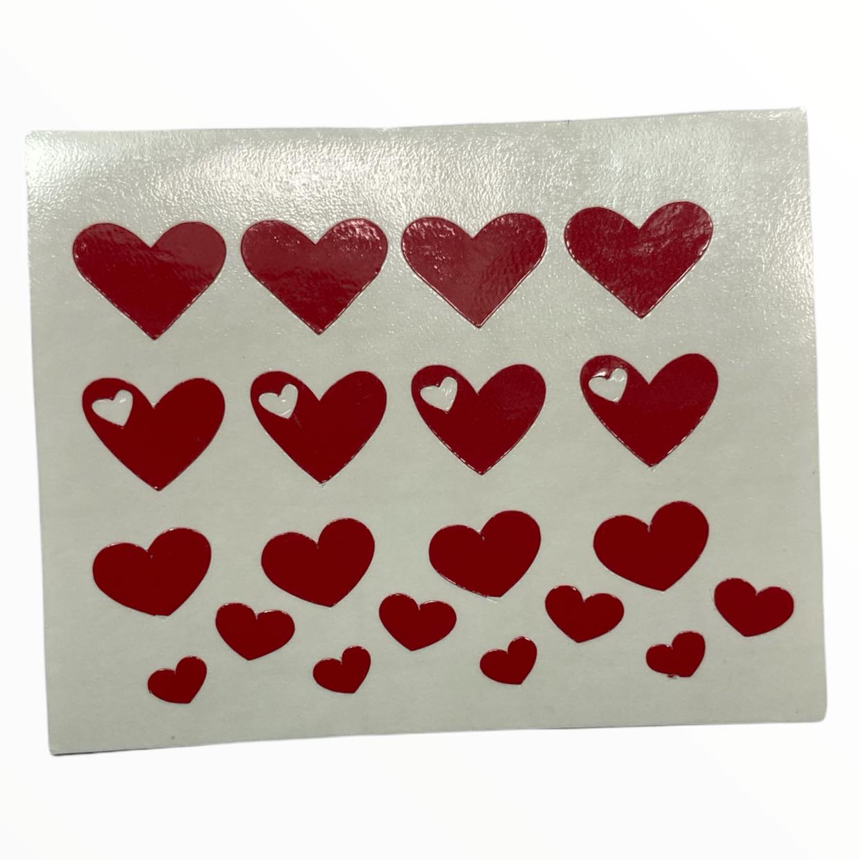 Red Heart Nail Decals