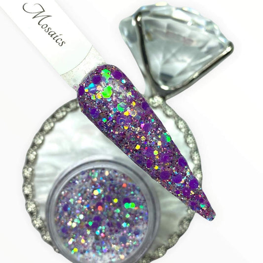 Purple Glitter Dip Powder