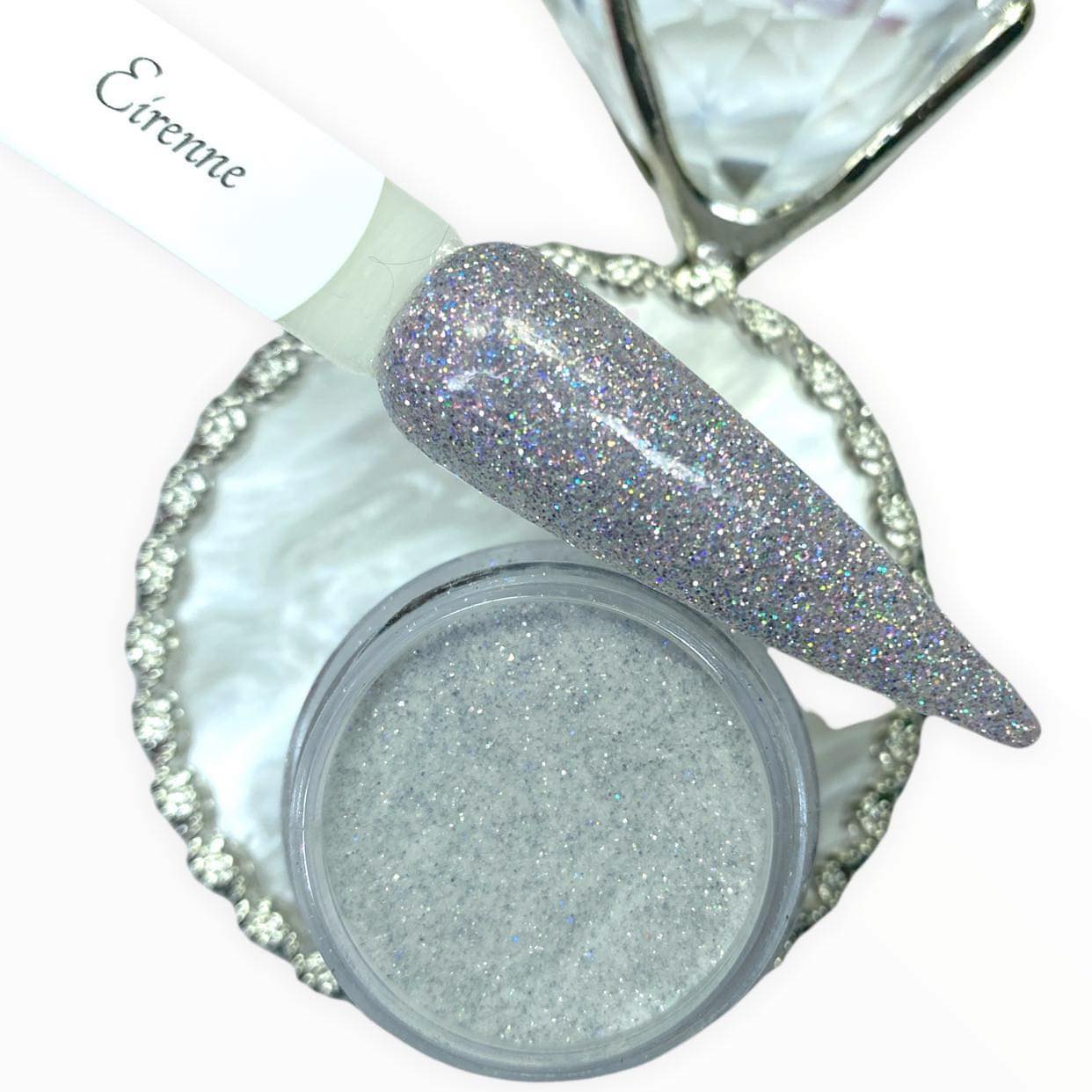 Cuccio Jade Mit Silbernem Glitzer Dipping Powder 45 G – Hochpigmentiertes Tauchpulver Für Nageldesign