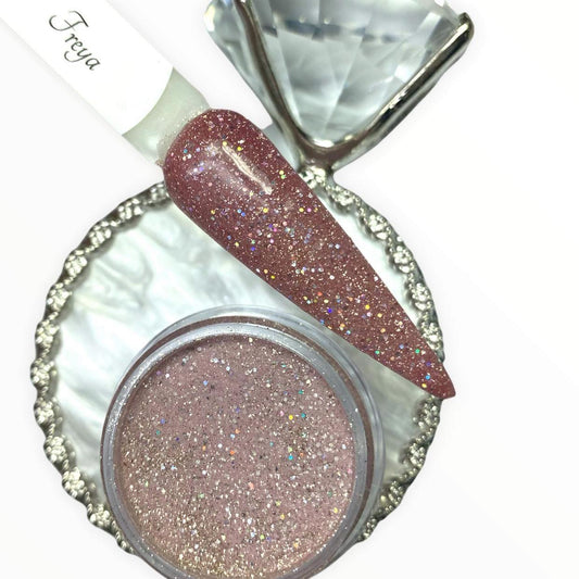 Rose gold dip powder