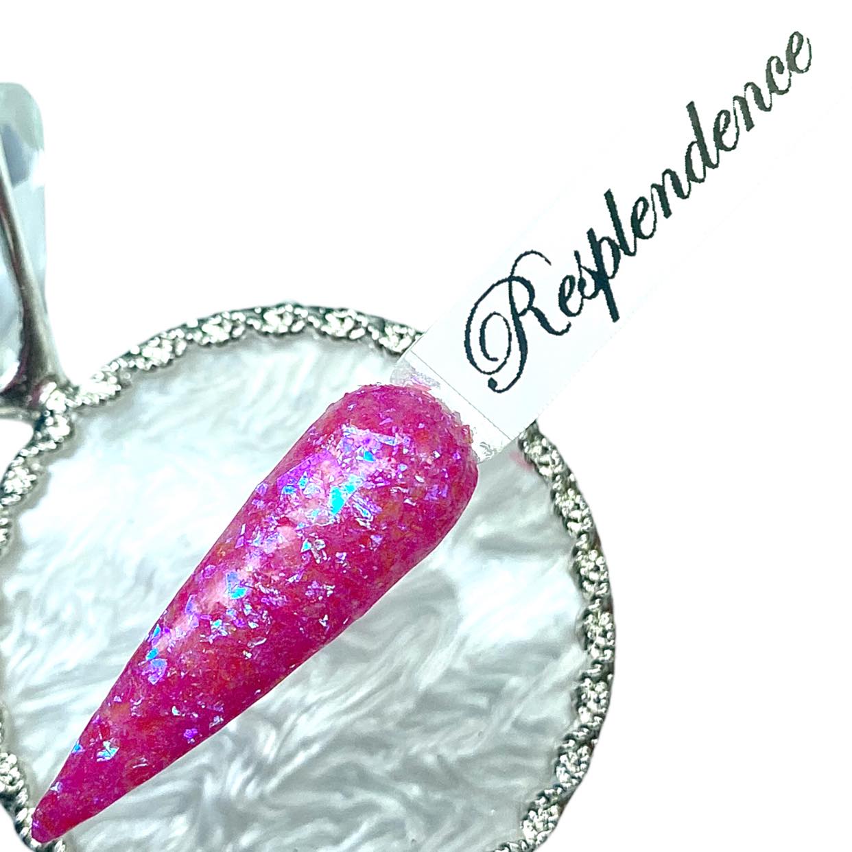 Pink and blue dip powder