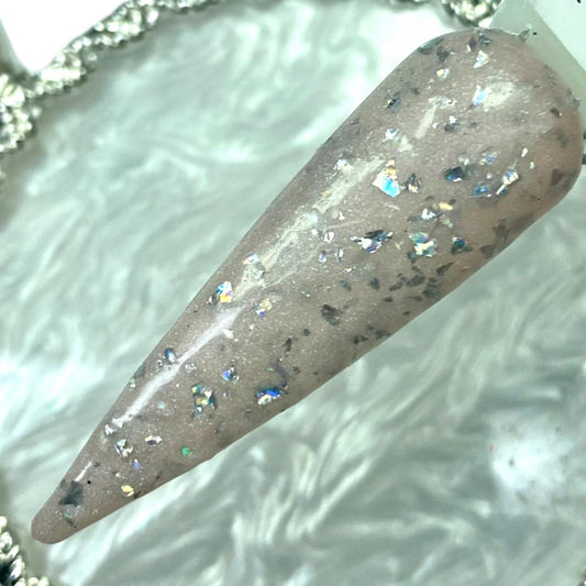 Pink silver dip powder