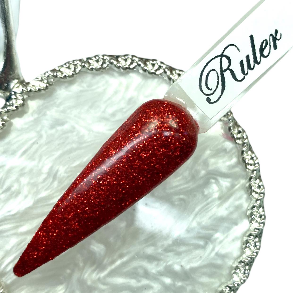 Red Glitter Dip Powder