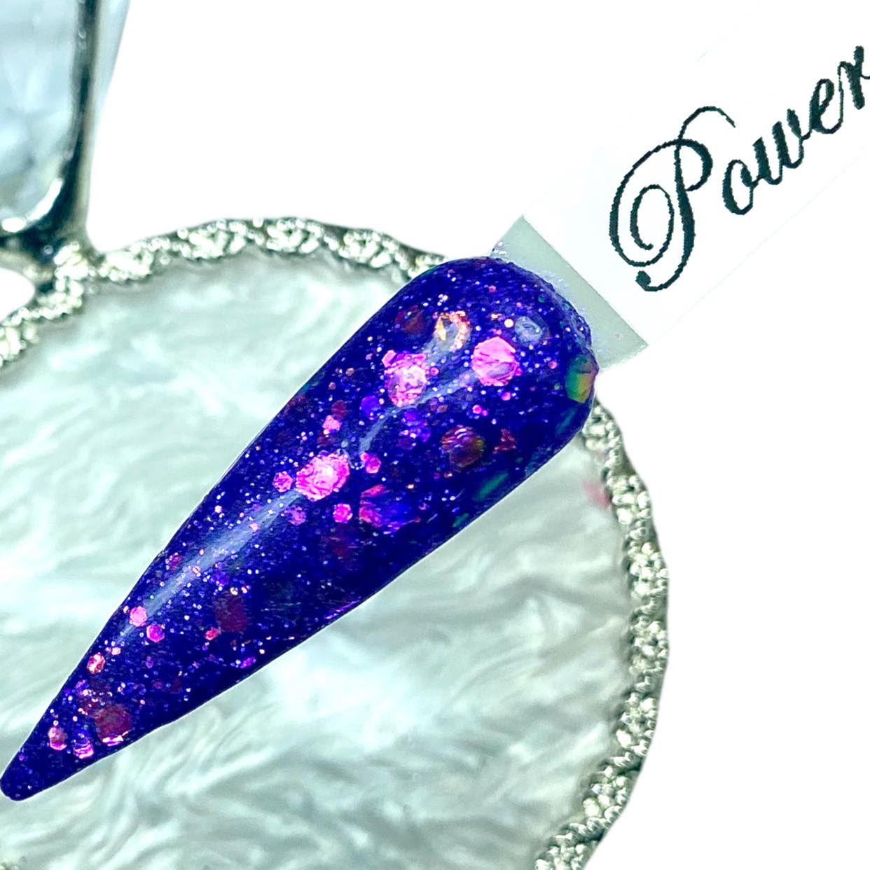 Purple Glitter Dip Powder