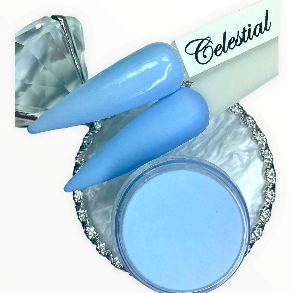 Solid Blue Dip Powder