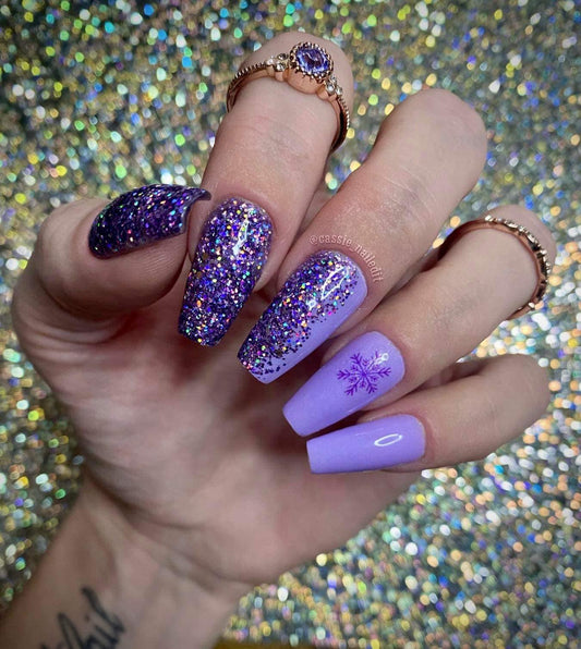 Purple Holo Glitter Dip Powder