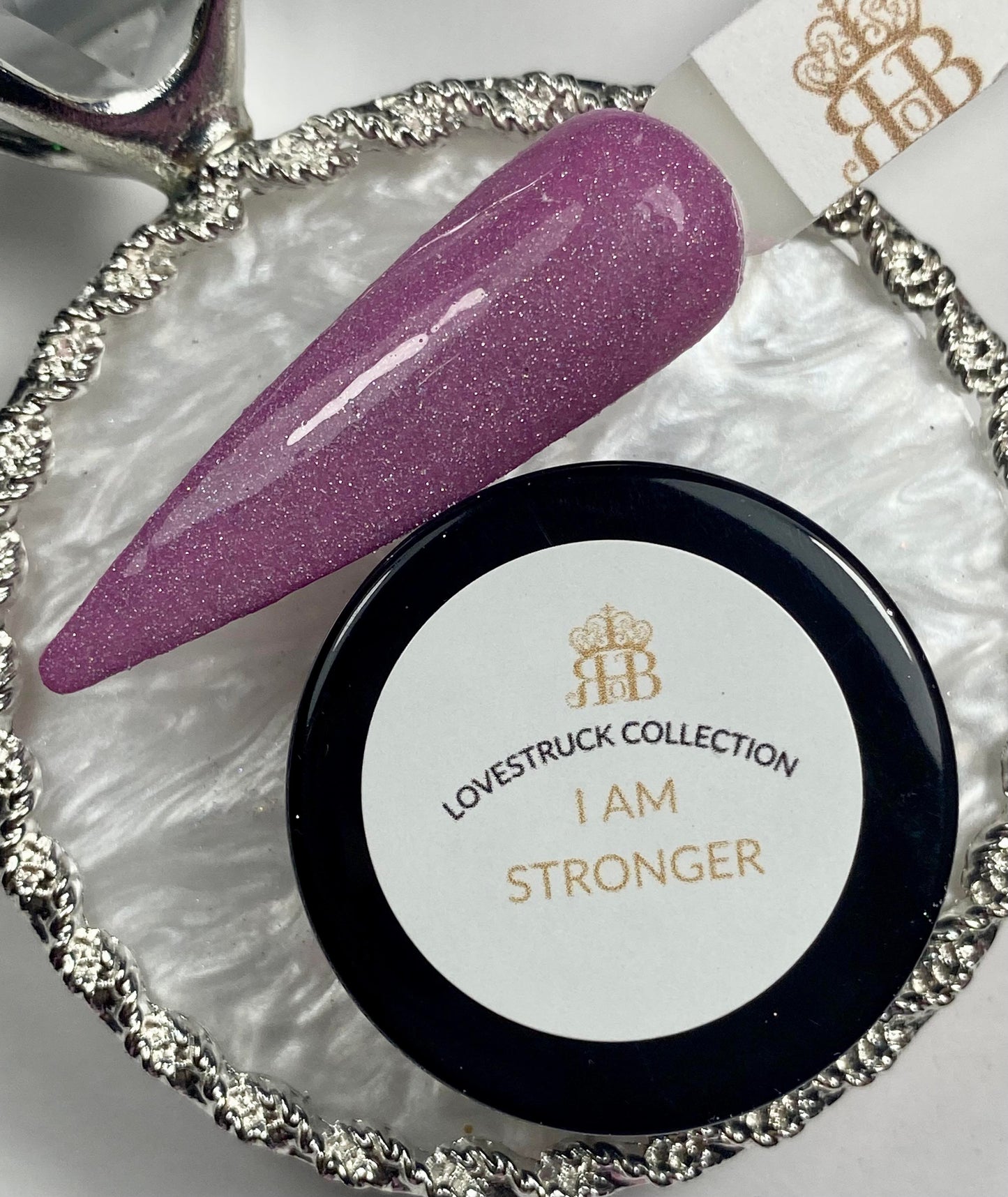 Purple Holographic Glitter Dip Powder