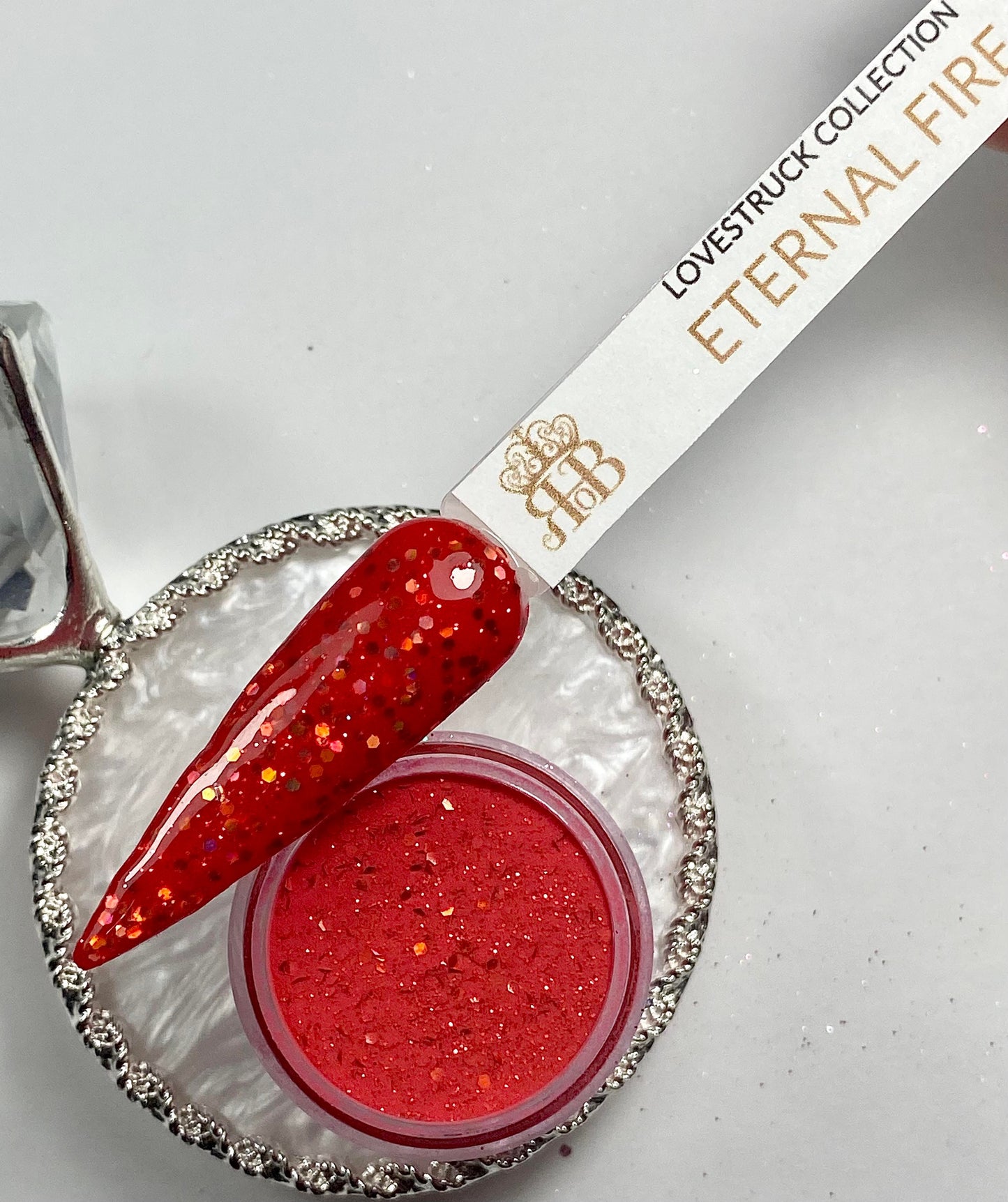 Red Glitter Dip Powder