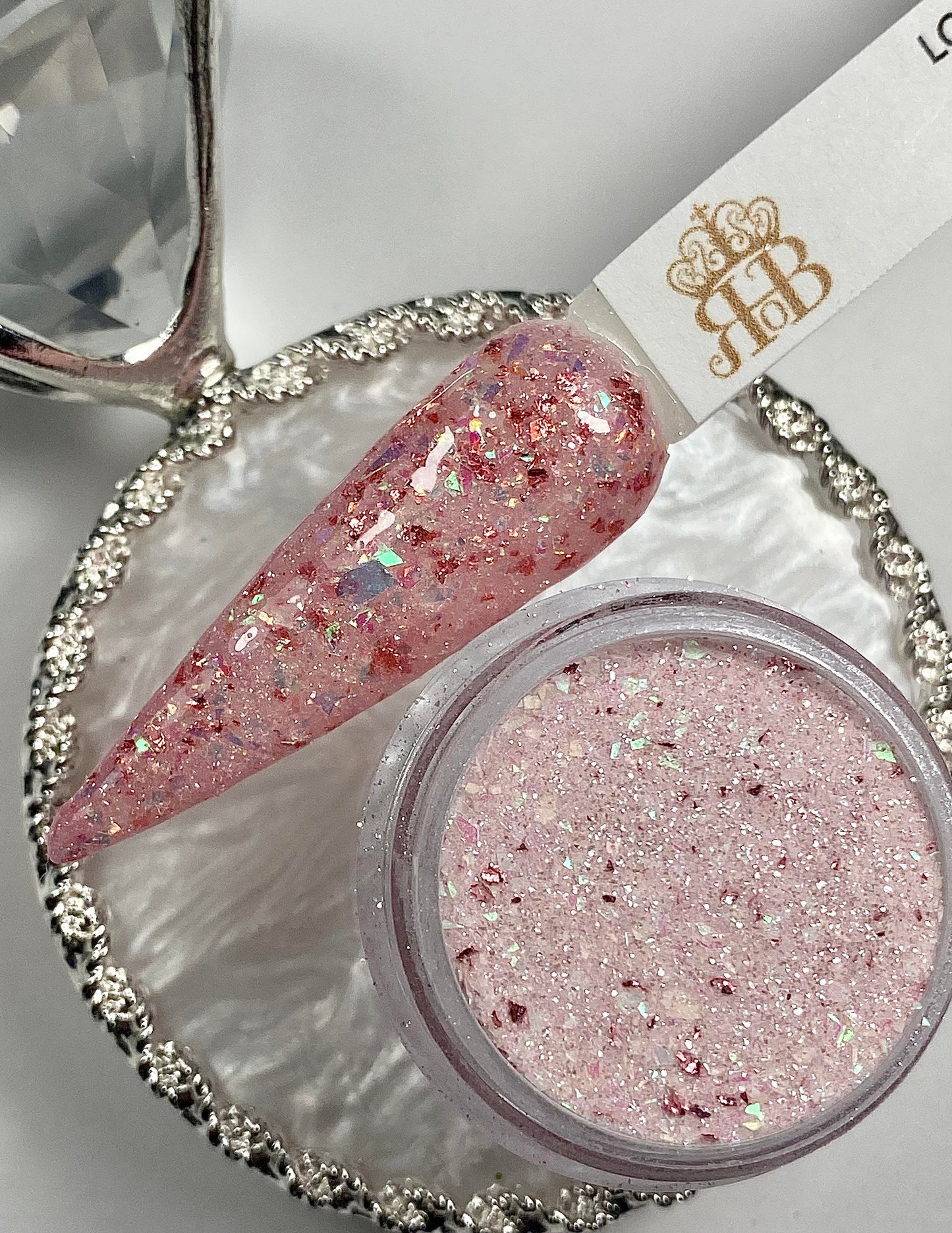 Pink Glitter Dip Powder