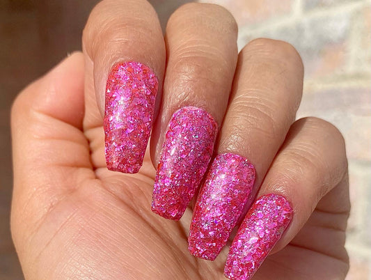 Pink Glitter Dip Powder