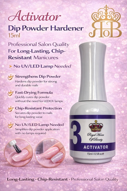 Activator, Dip Powder Hardener 15ml - Professional Salon Quality For Long-Lasting, Chip-Resistant Manicures - No UV/LED Lamp Needed