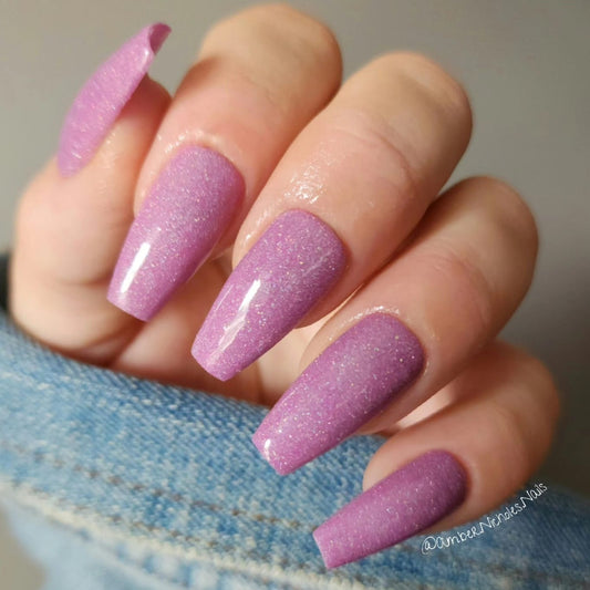 Purple Holographic Glitter Dip Powder