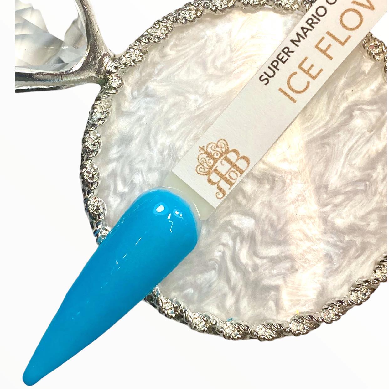 Solid blue dip powder