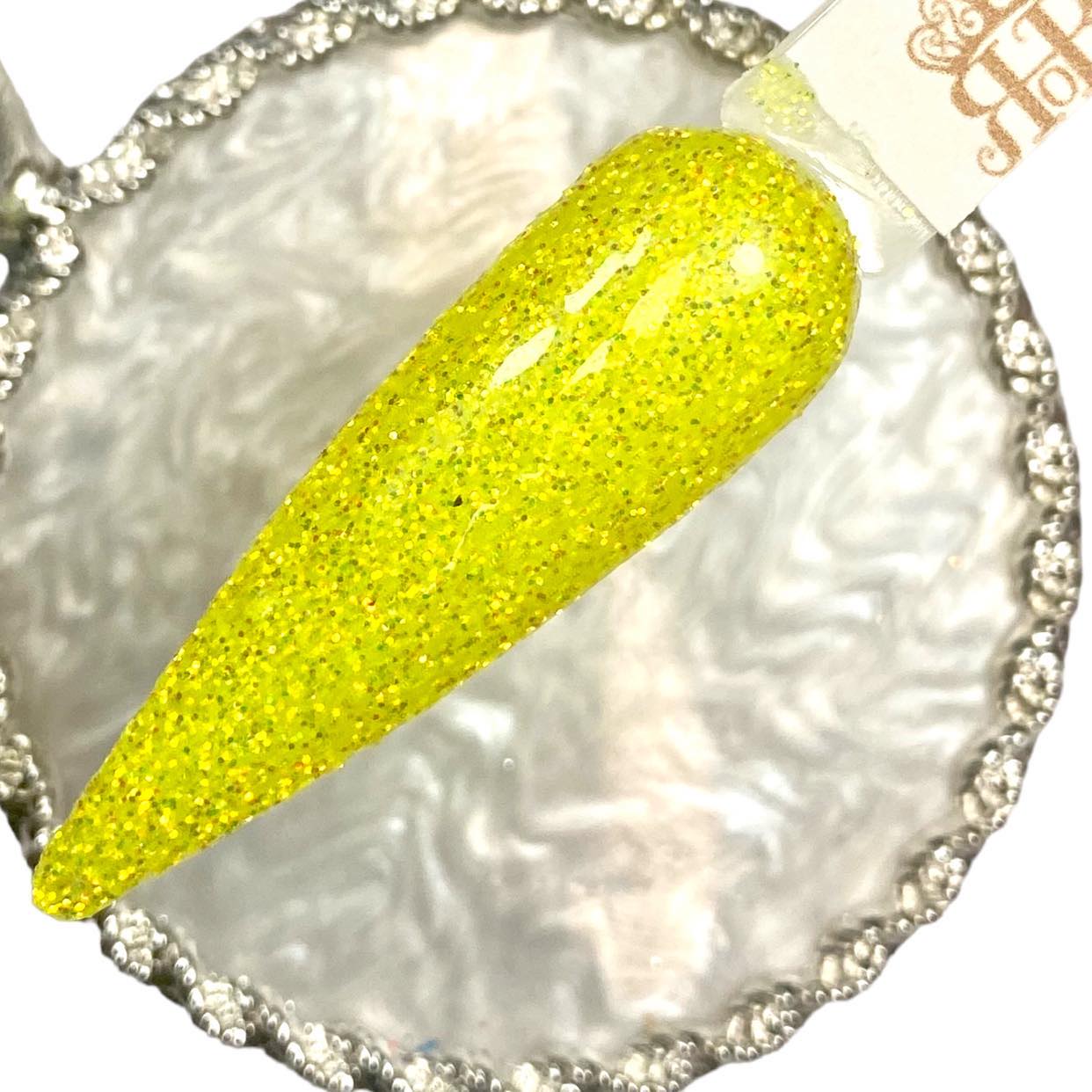 Yellow holographic glitter dip Powder, Yellow holographic glitter acrylic powder . Dip powder system