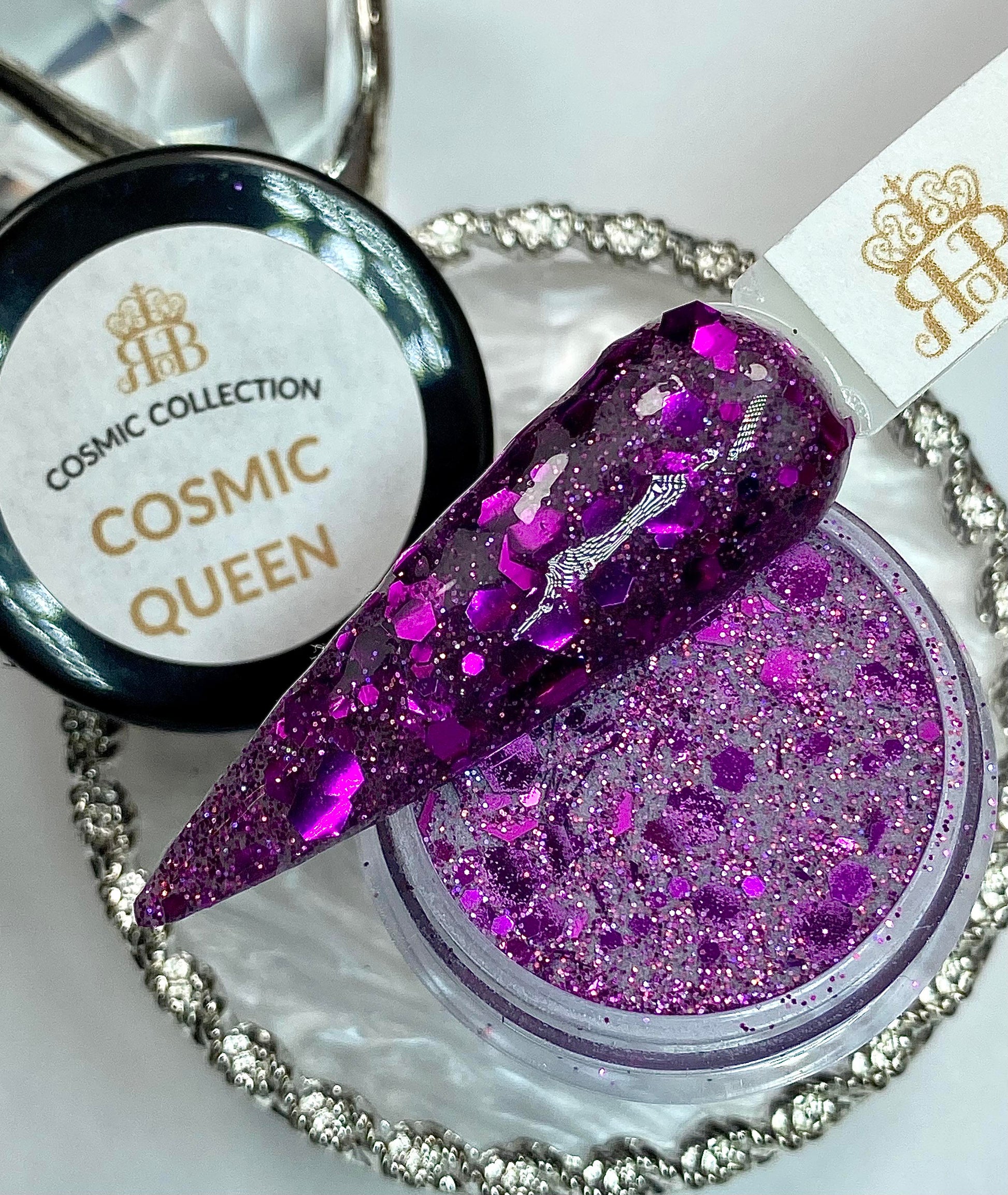 Magenta Dip Powder Glitter