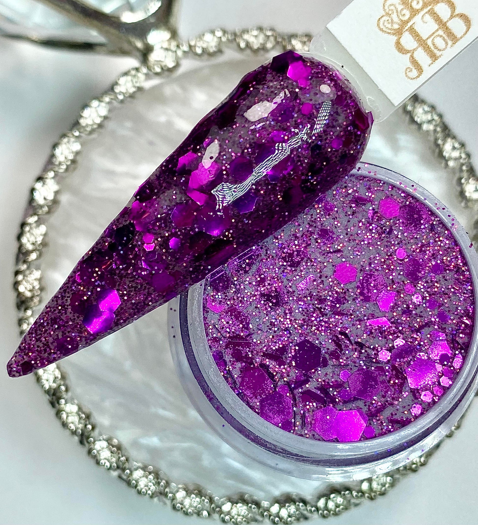 Magenta Dip Powder Glitter