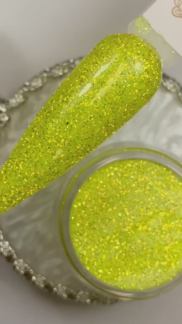 Yellow holographic glitter dip Powder, Yellow holographic glitter acrylic powder . Dip powder system