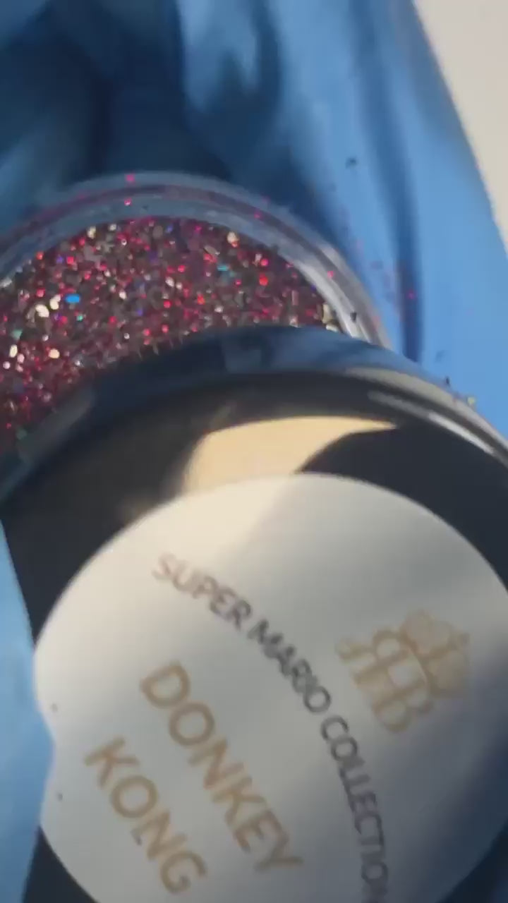 Red glitter dip powder