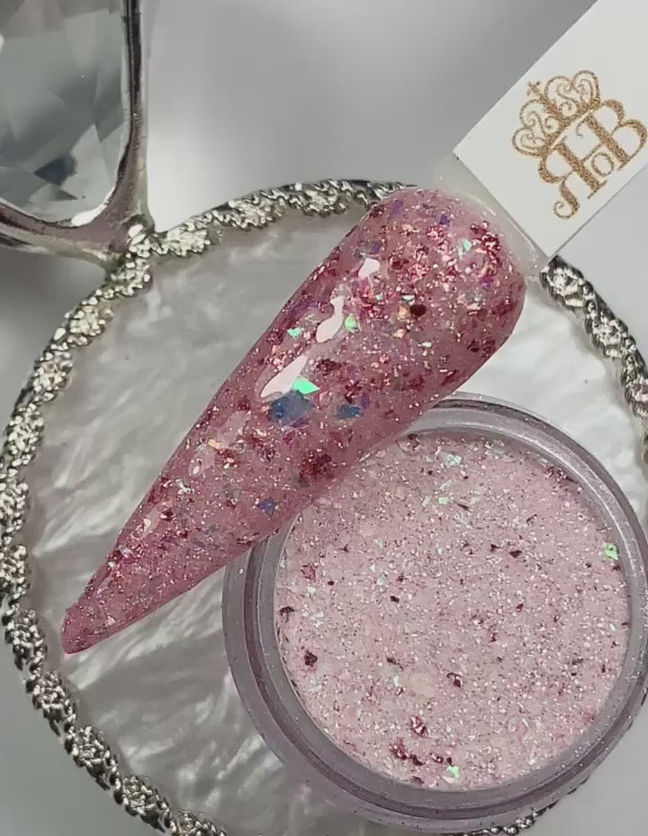 Pink Glitter Dip Powder