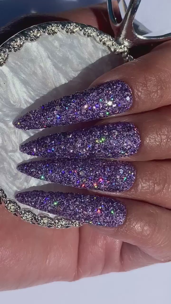 Purple Holo Glitter Dip Powder
