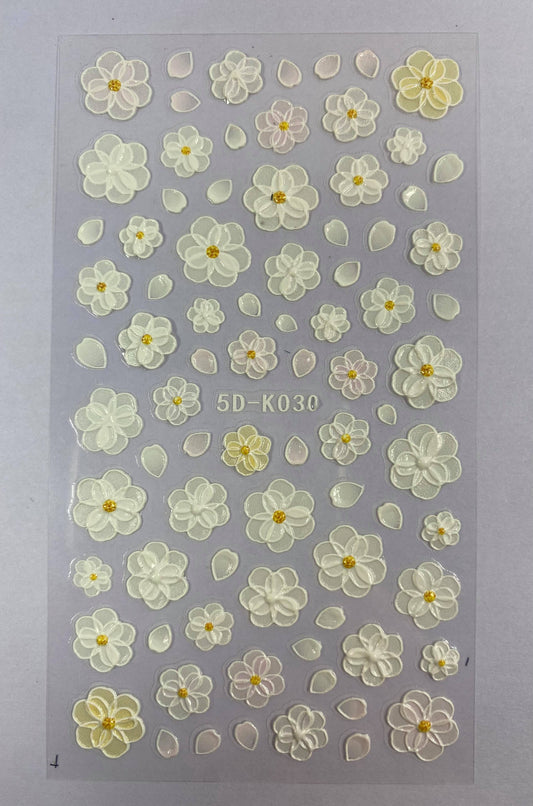 5D Flower Nail Stickers