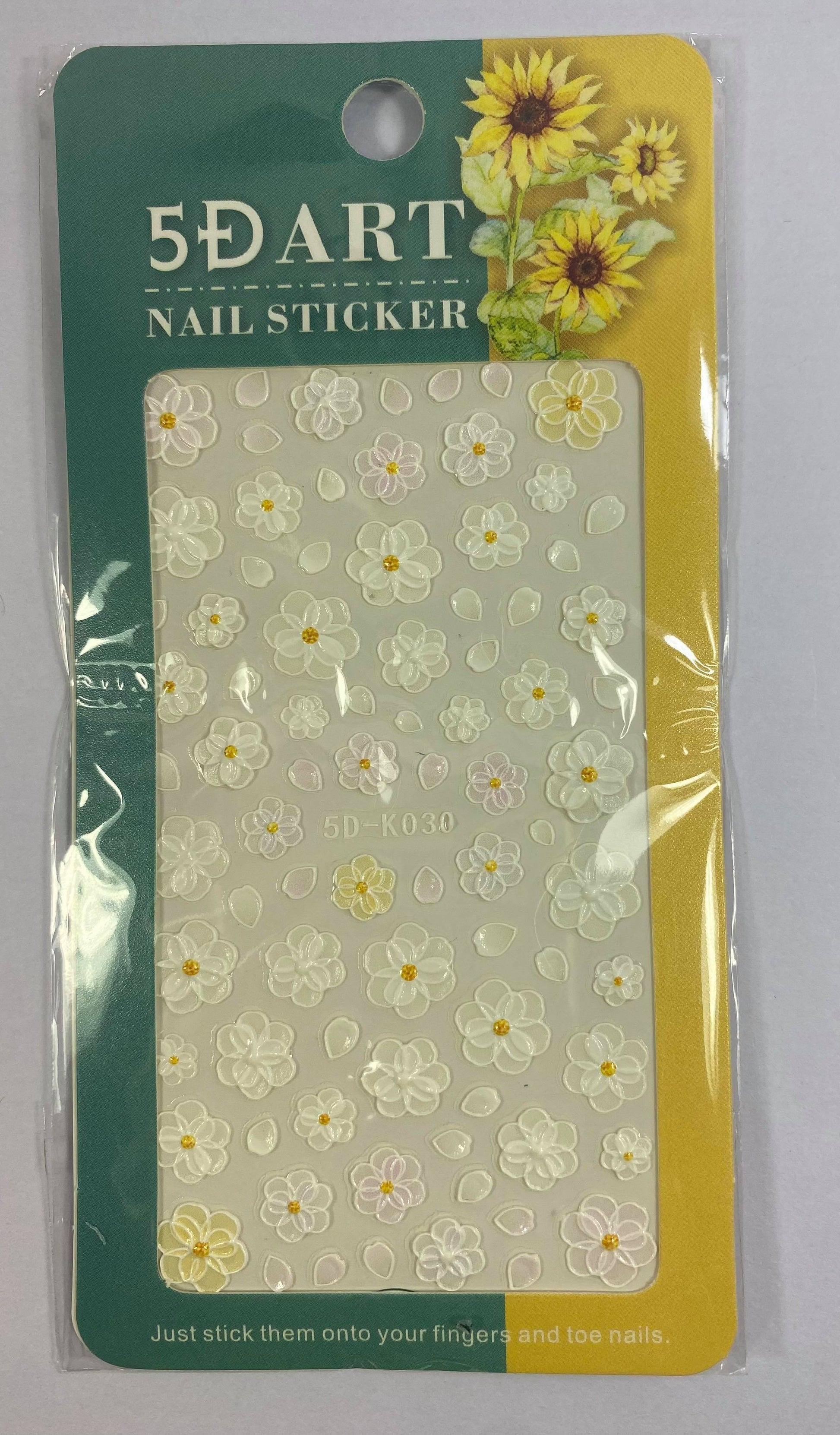 5D Flower Nail Stickers