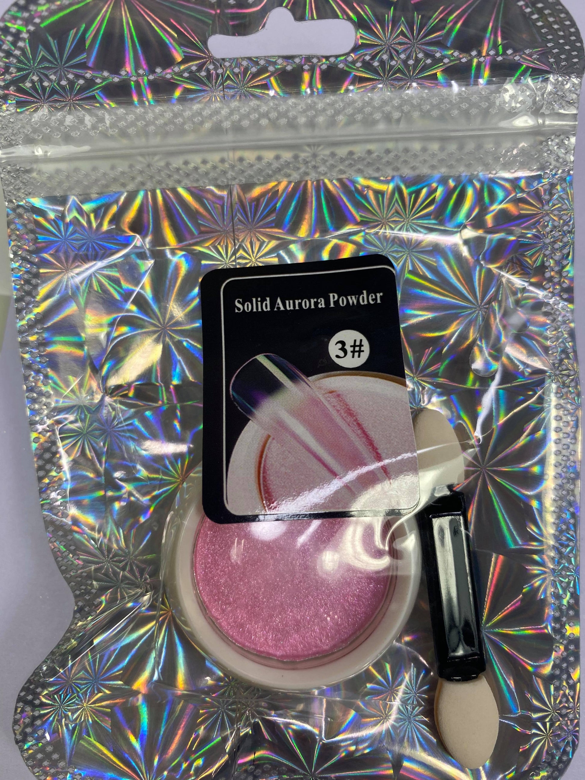 Pink Aurora Chromes, Chromed Nails