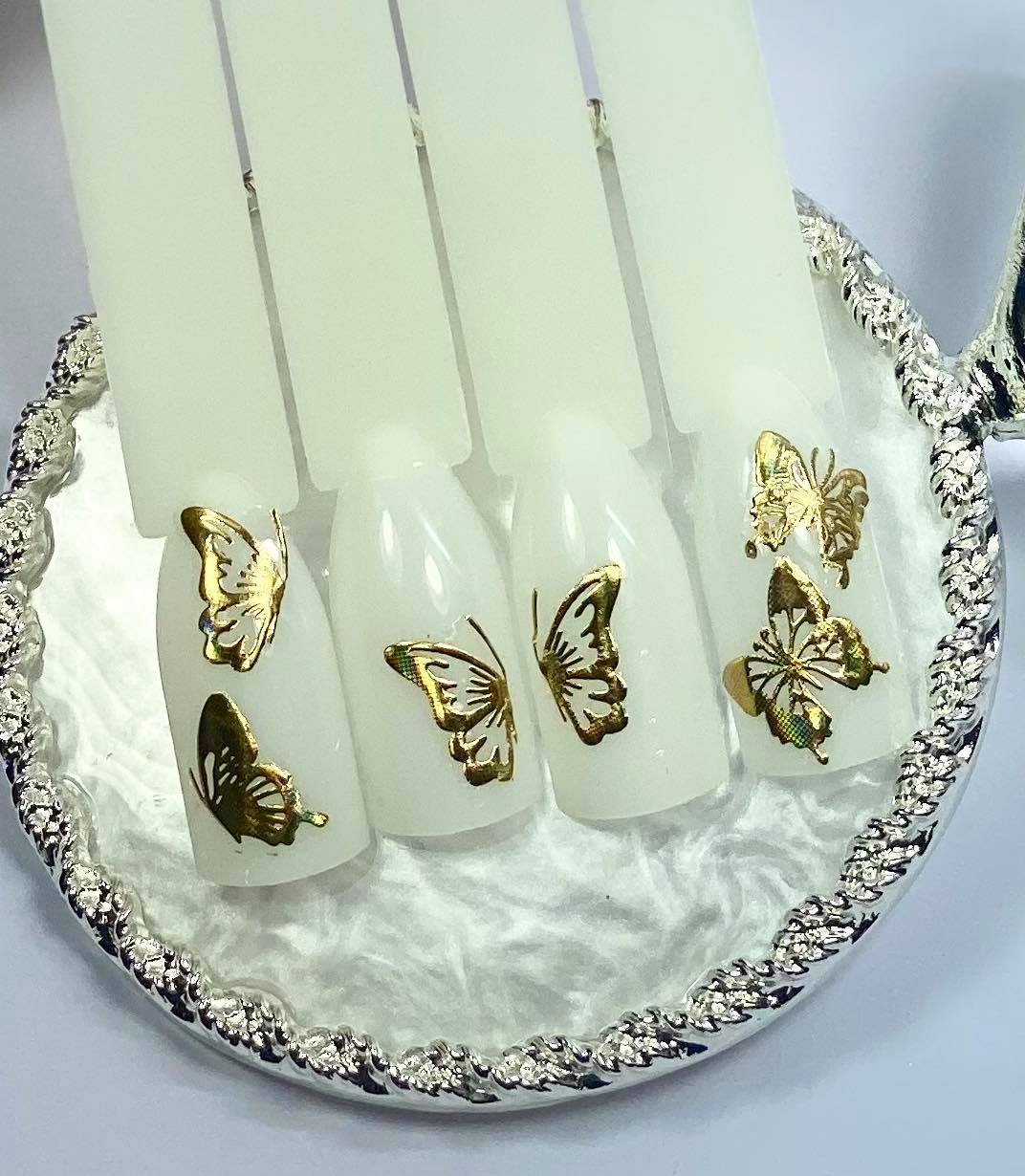 Gold Butterfly Nail Stickers