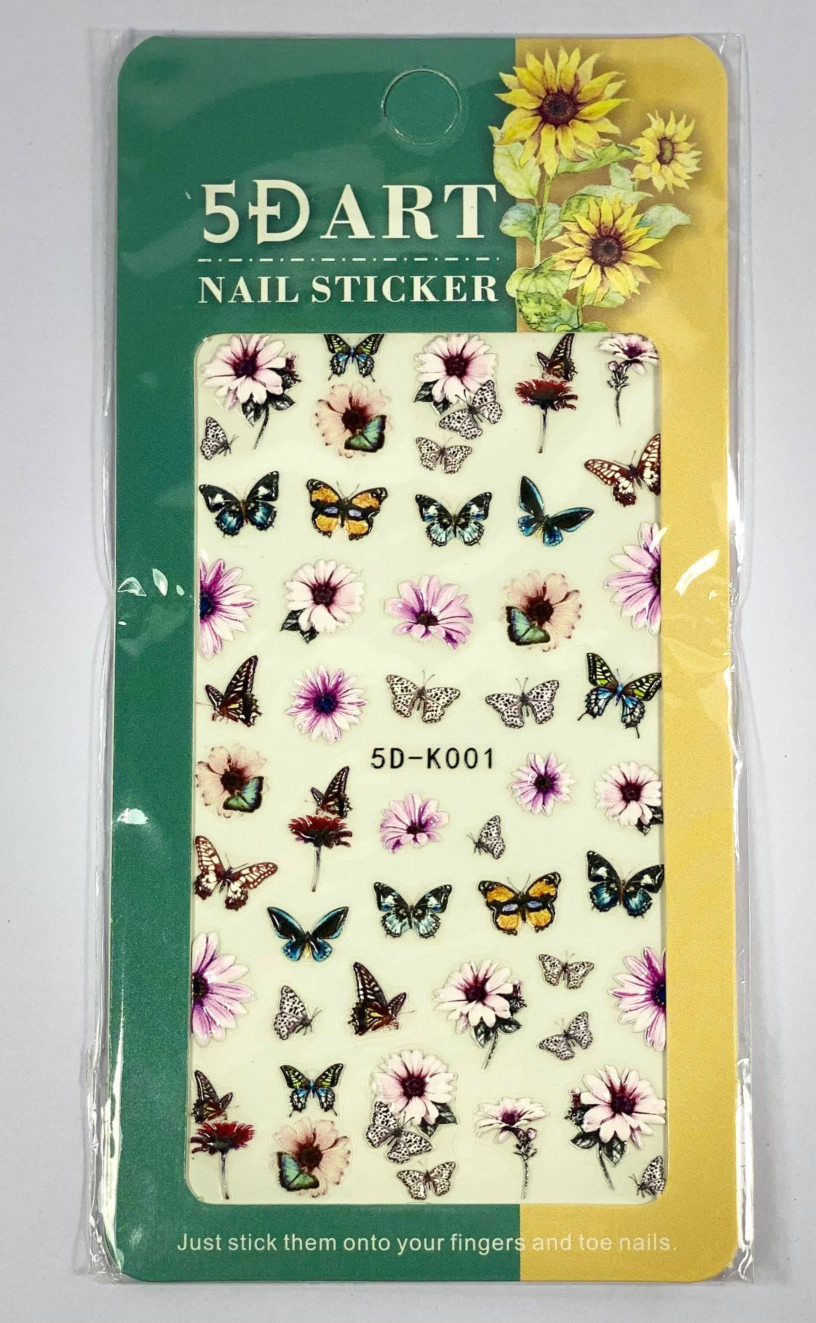Butterflies 5D Nail Stickers