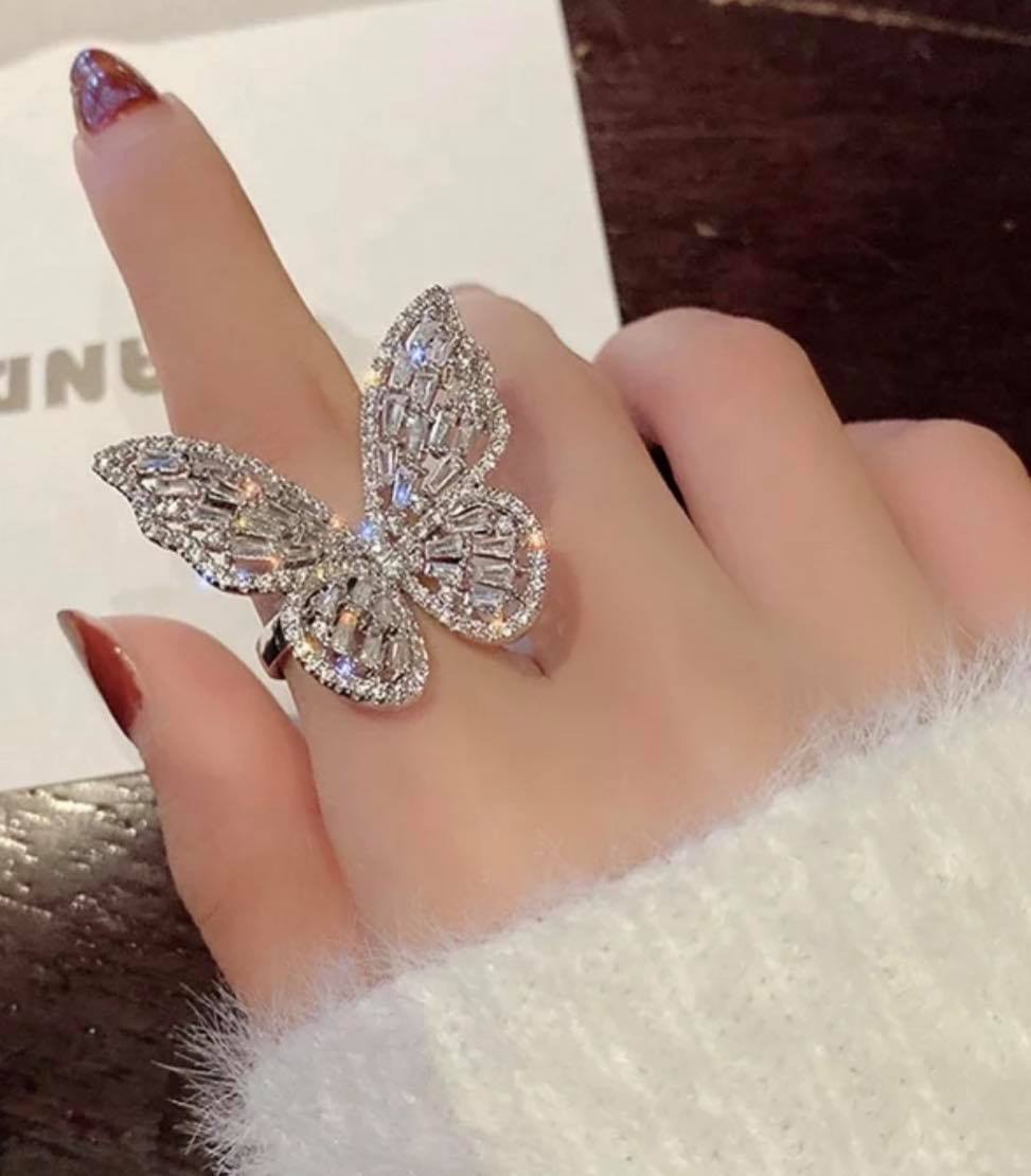 Adjustable Butterfly Ring