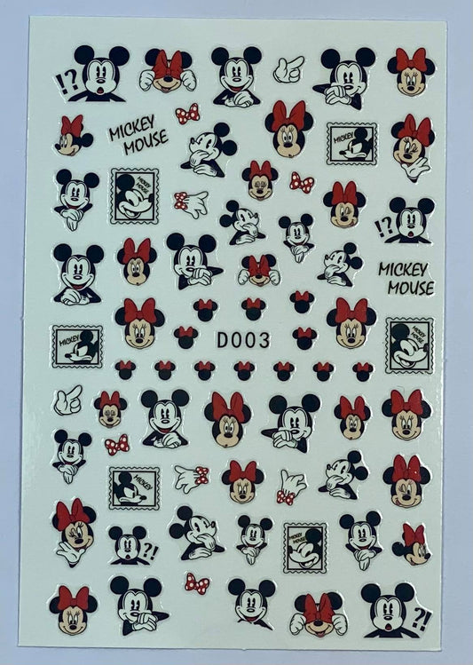 Mickey Mouse & Minnie Mouse Nail Stickers