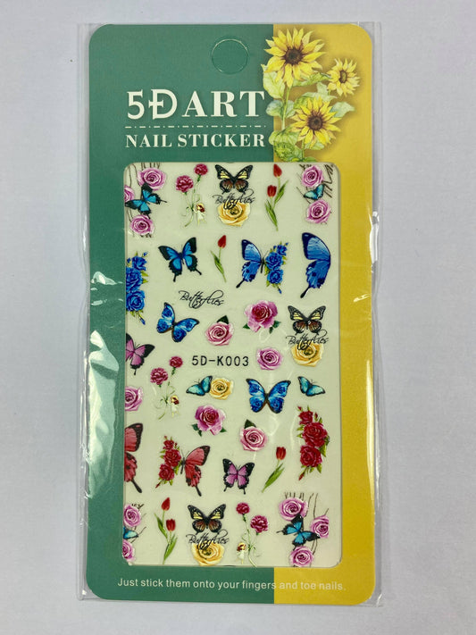 Butterflies 5D Nail Stickers