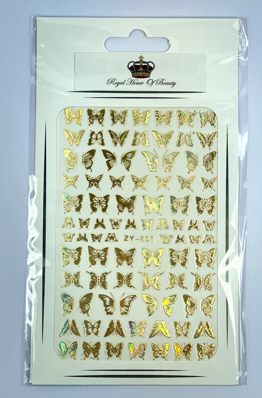 Gold Butterfly Nail Stickers