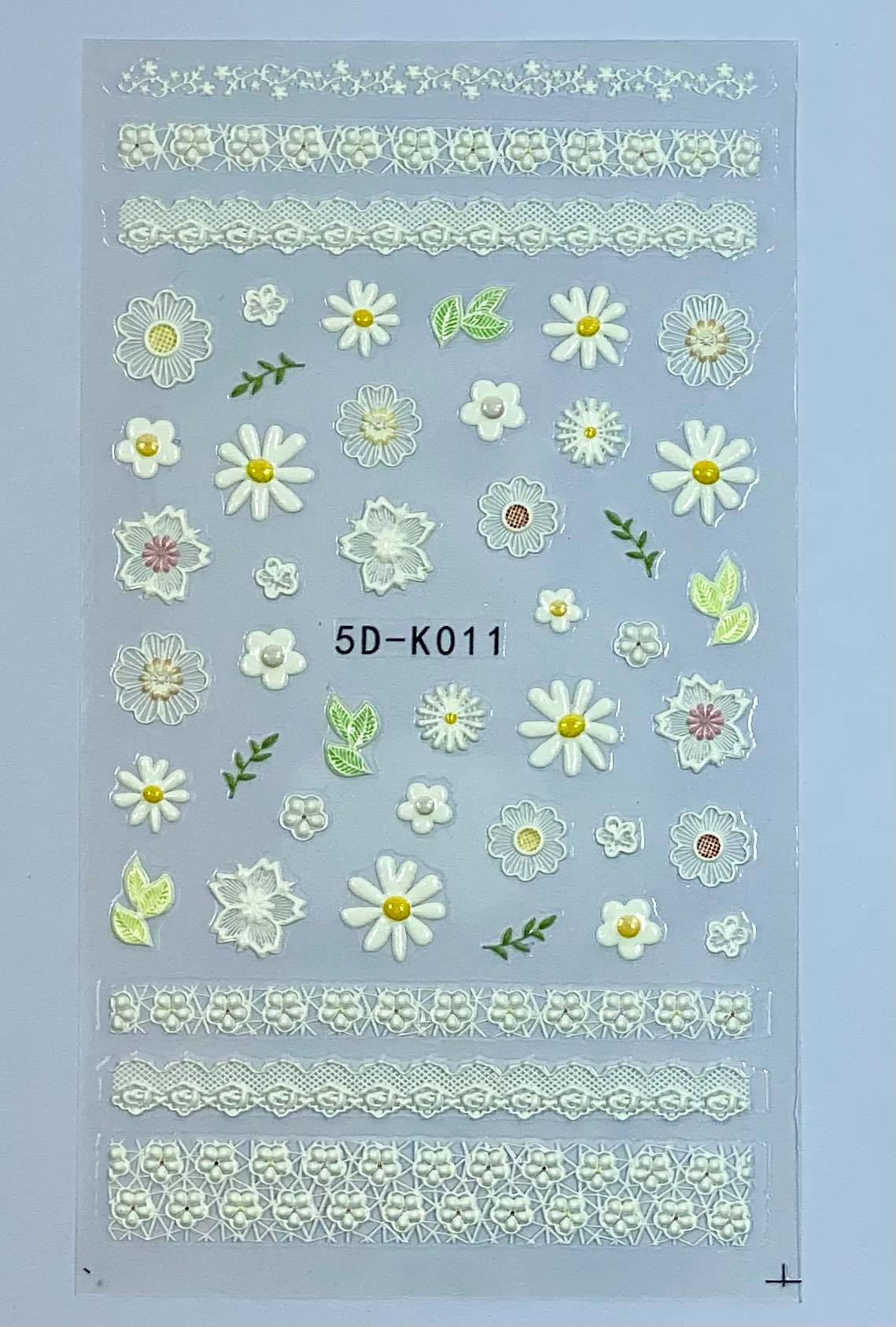 Lace and Flowers 5D Nail Stickers