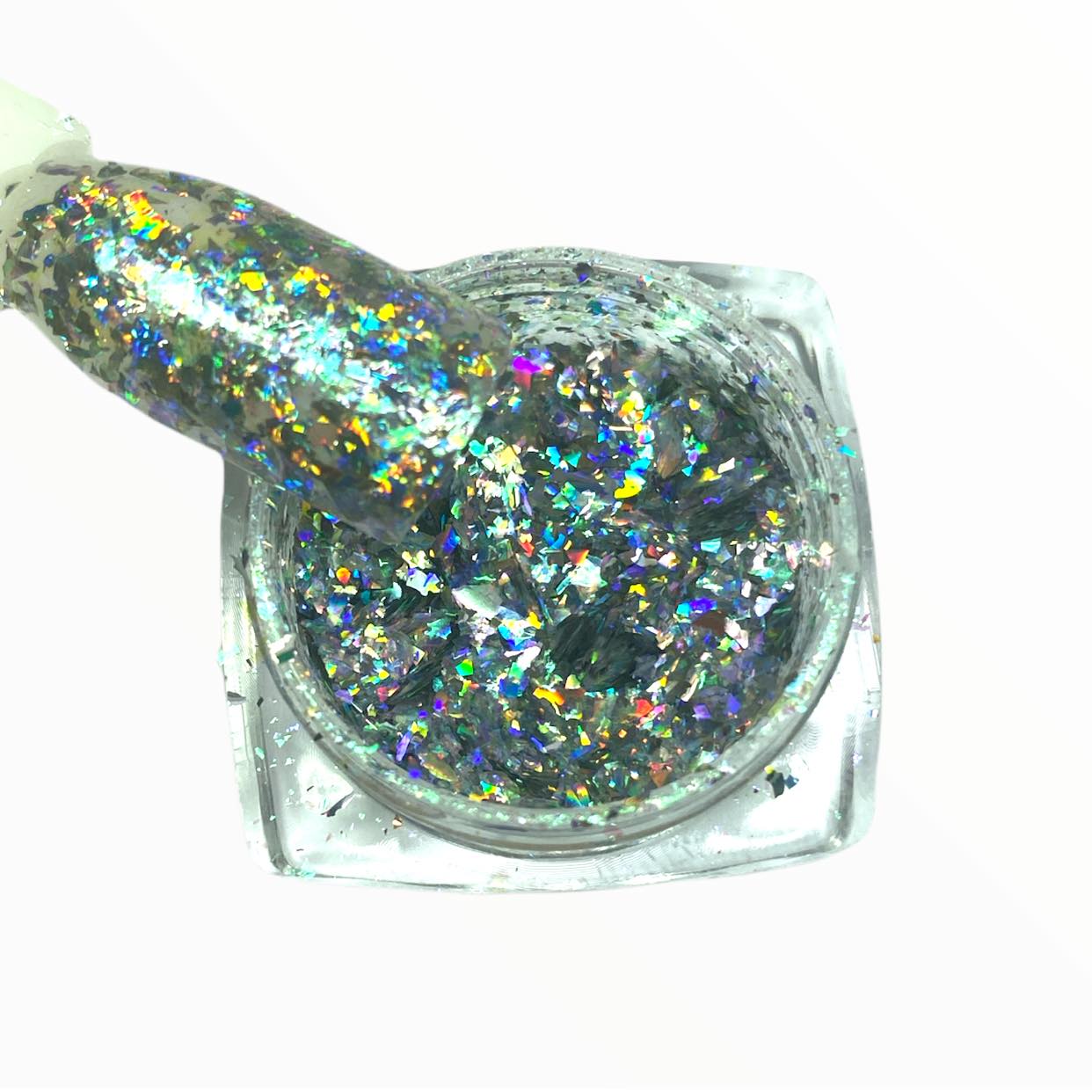 Teal Holographic Nail Flakes