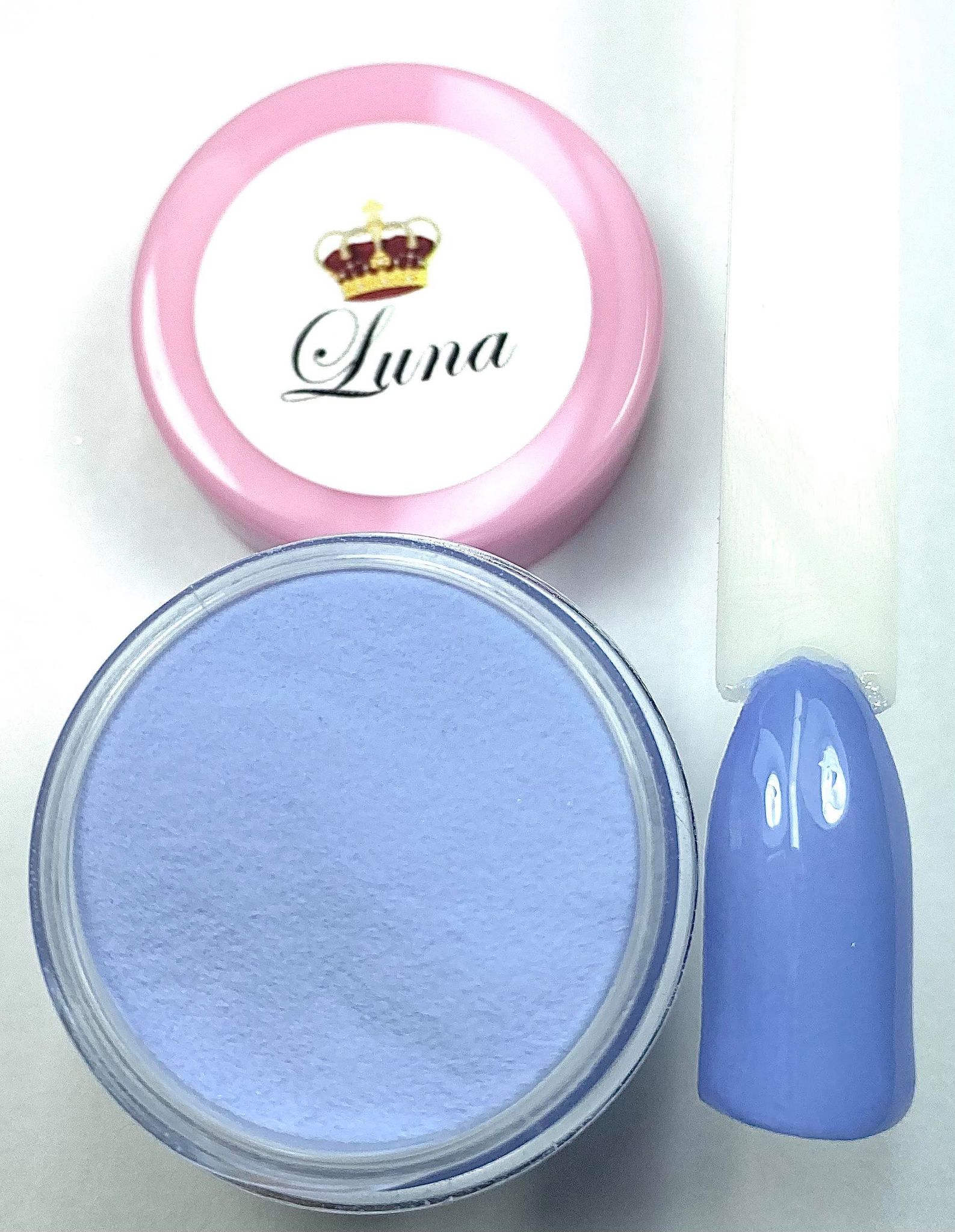Blue dip powder nails