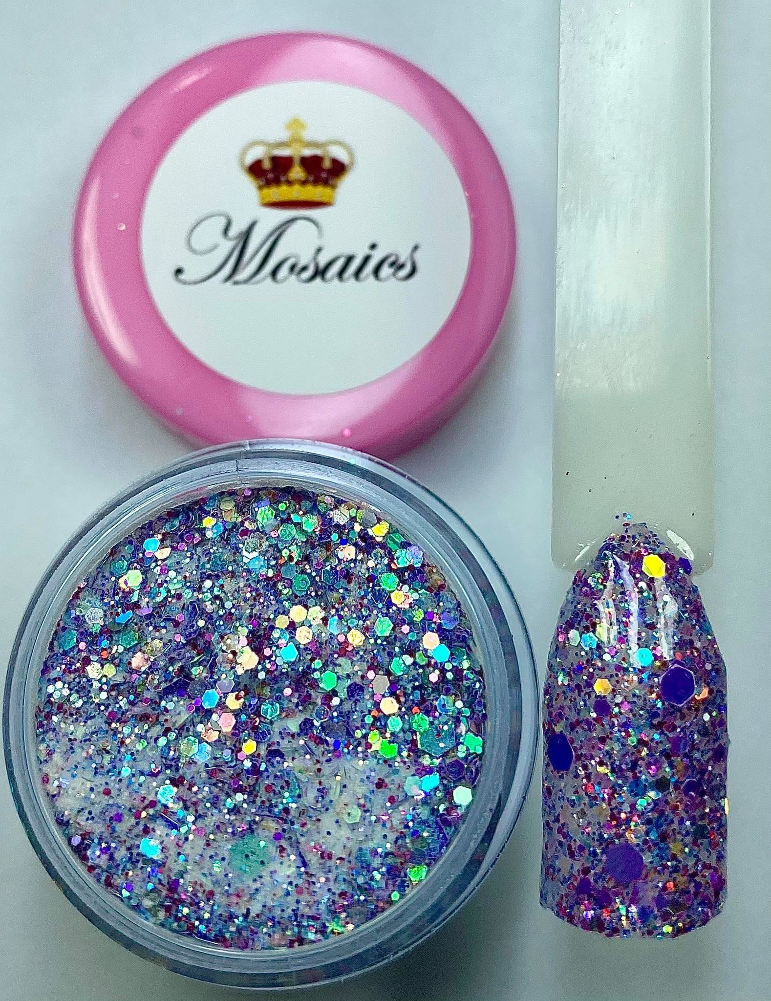 Purple Glitter Dip Powder