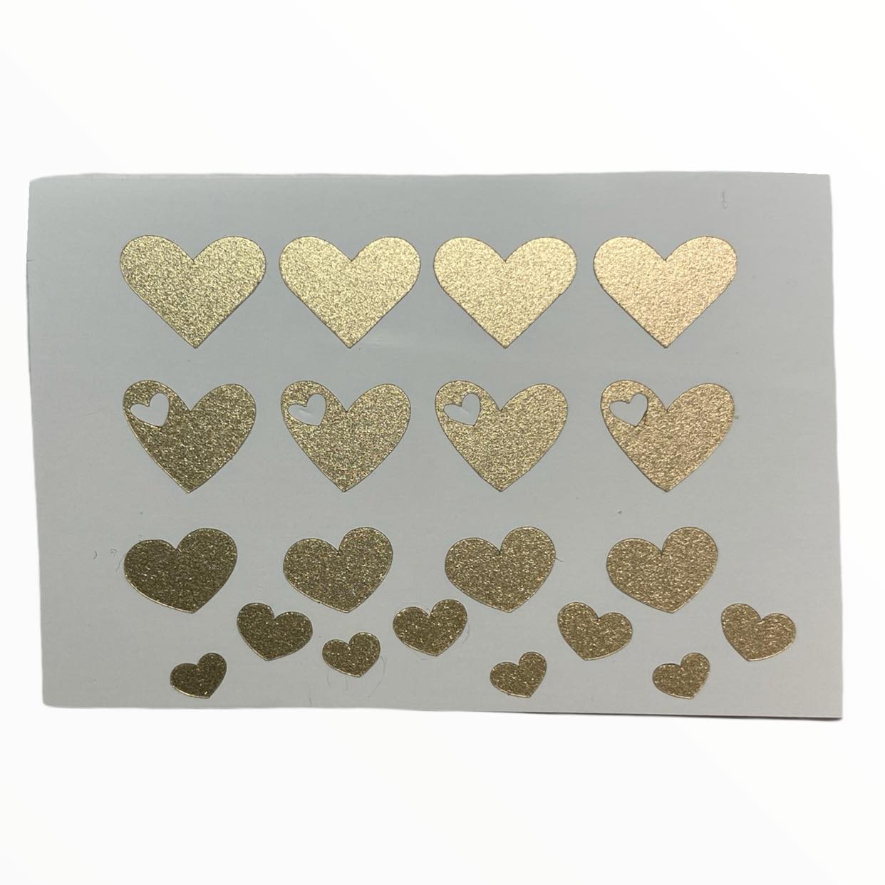 Gold Heart Nail Decals