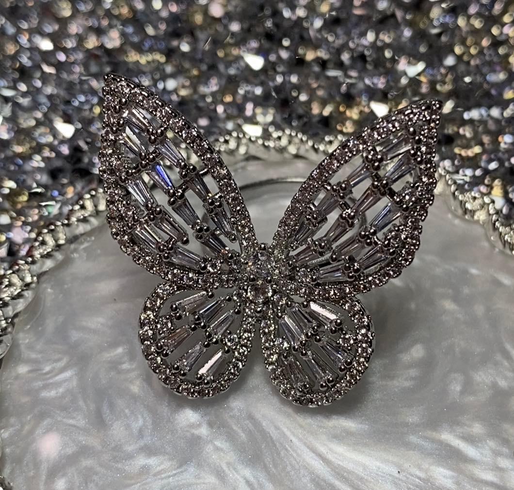 Adjustable Butterfly Ring