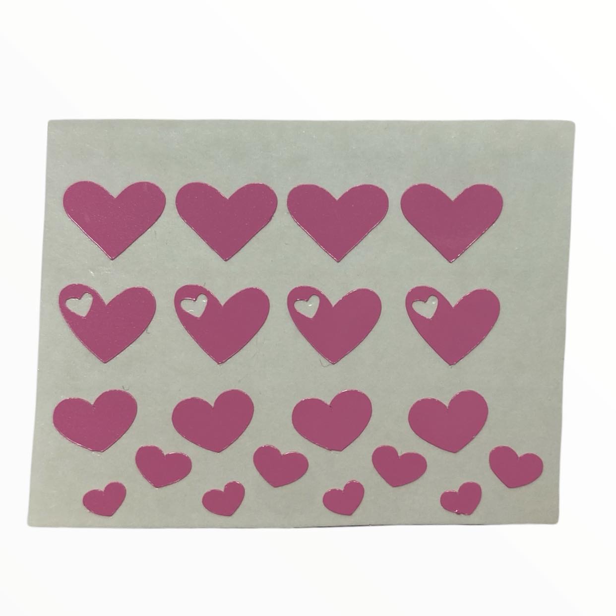 Pink Heart Nail Decals