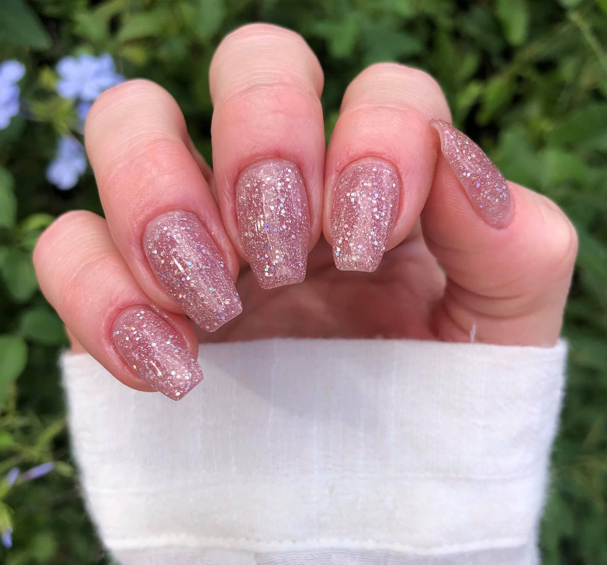 Rose gold dip powder