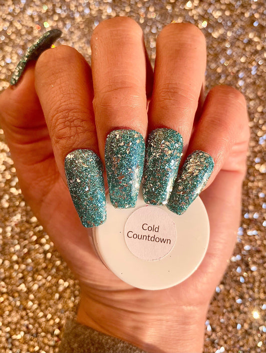 New year's Dip Powder Nails