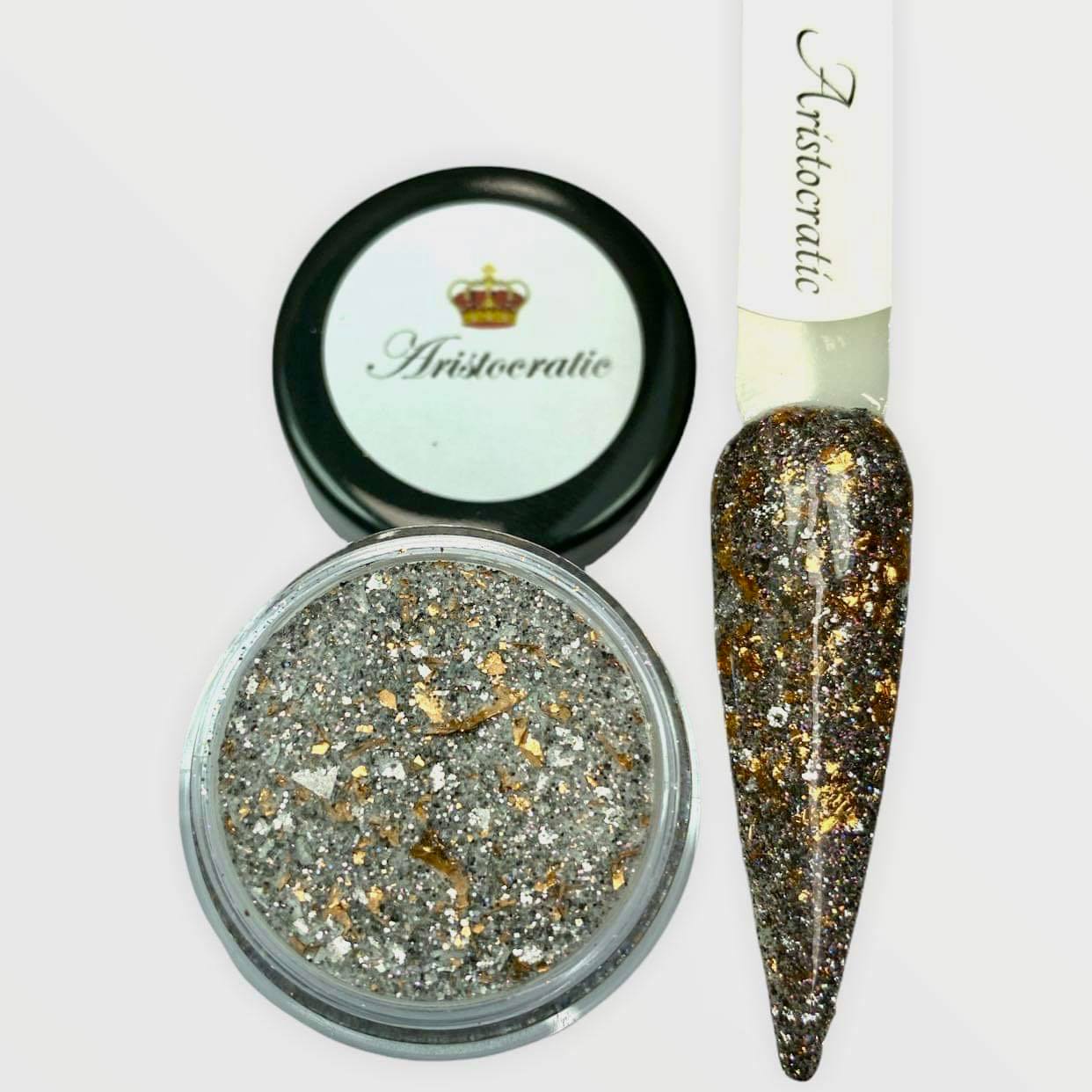 Black, Gold, Silver Dip Powder