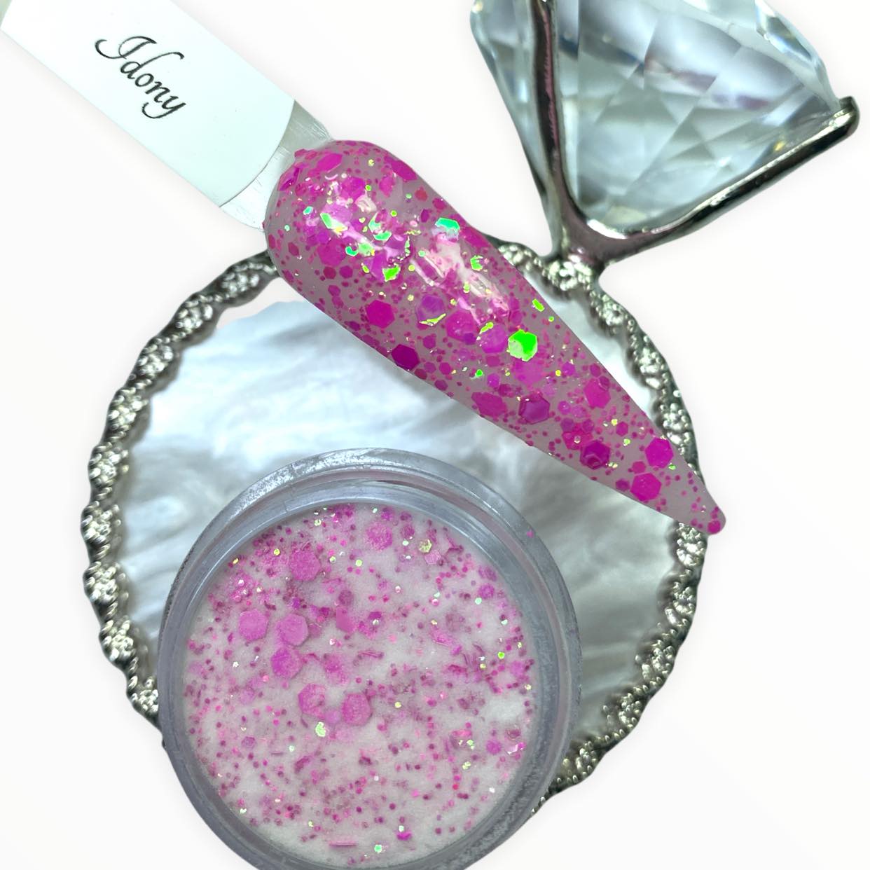 Pink Glitter Dip Powder